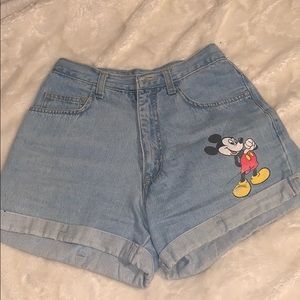 Vintage 80’s Mickey Mouse High Waisted Shorts